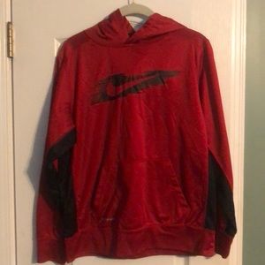 Red Nike swish hoodie